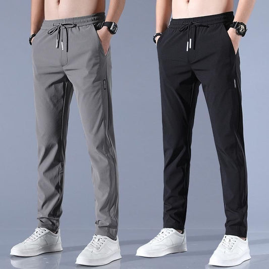 Sporty Chic: Men's NS Lycra Track Pants – Dual Pack